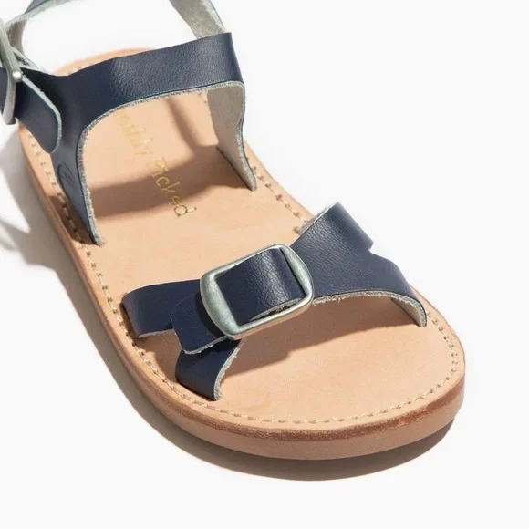 New Freshly Picked Carmel Sandals Maritime in navy leather size 8 - Picture 3 of 9